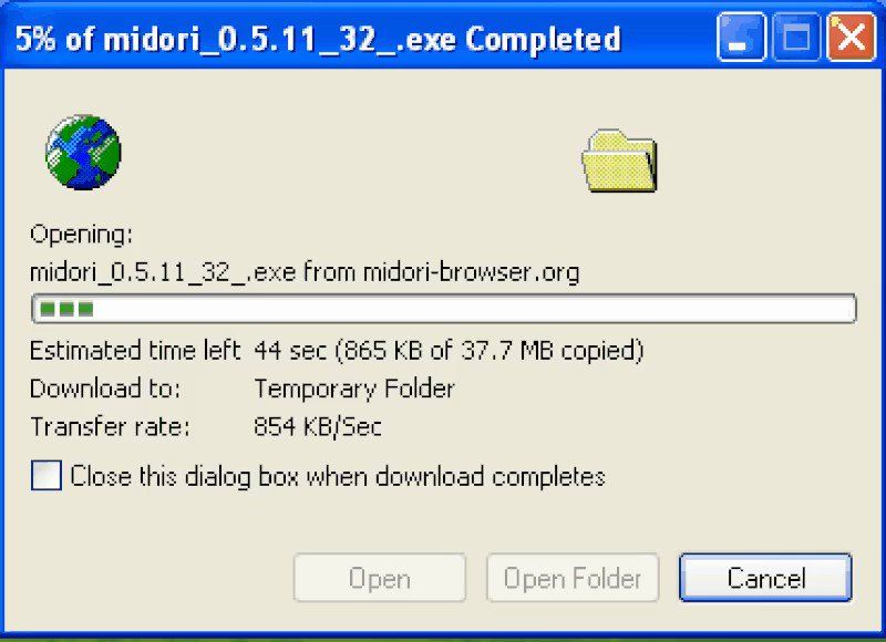 windows xp download screen