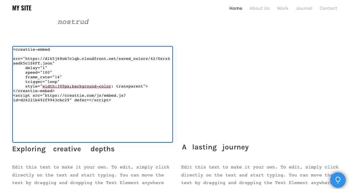 How to Add Lottie Animation to Your Weebly Site
