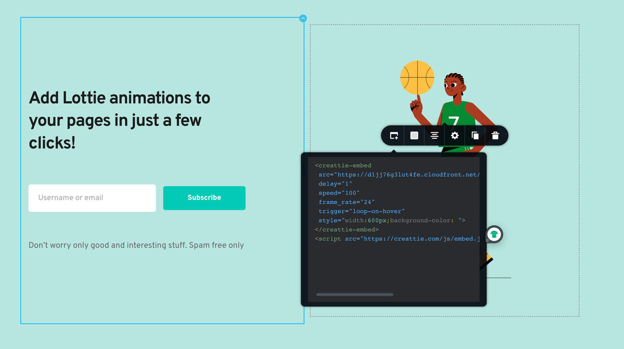 How to Use Lottie with Brizy Page Builder