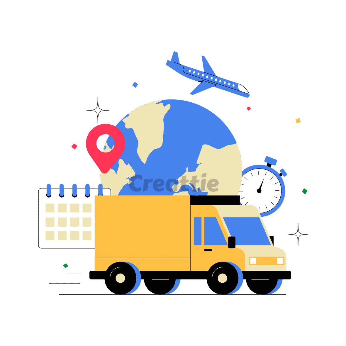Download Global Delivery animation in Lottie JSON