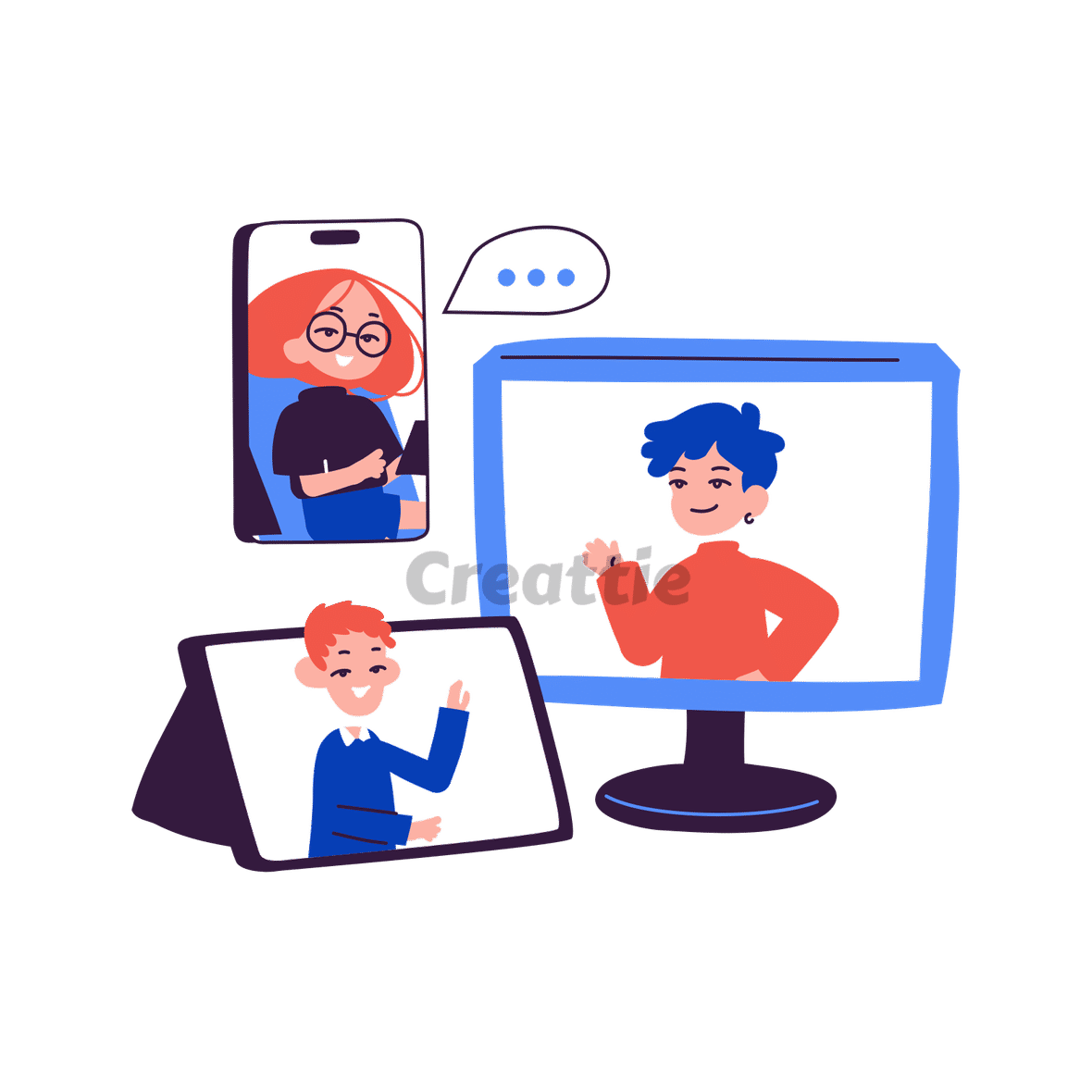Download Video Call Support animation in Lottie JSON
