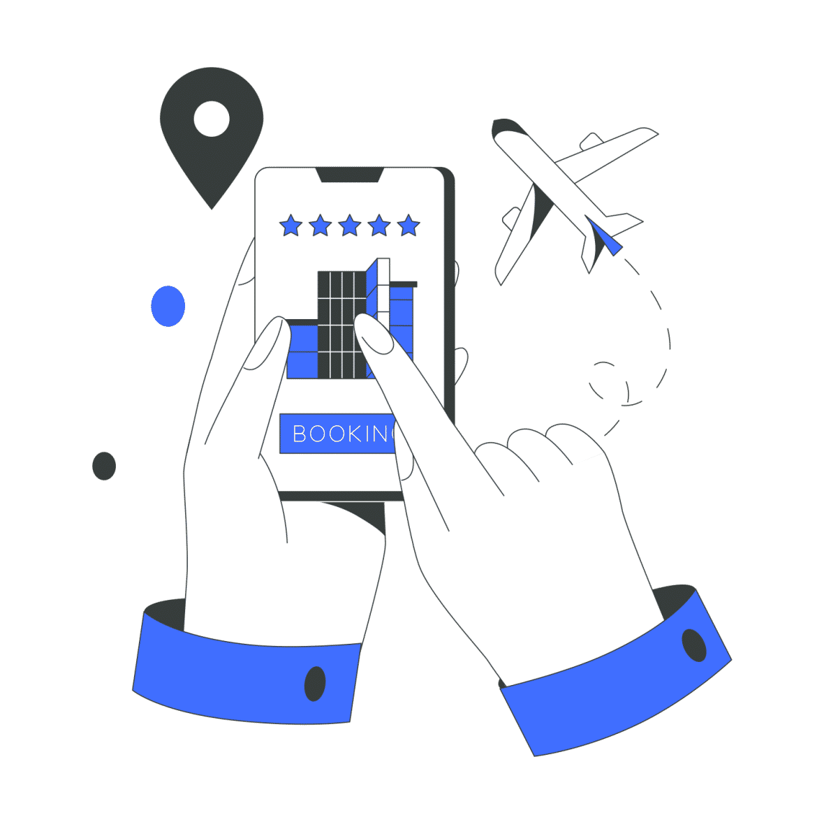 Download Online Hotel Booking animation in Lottie JSON