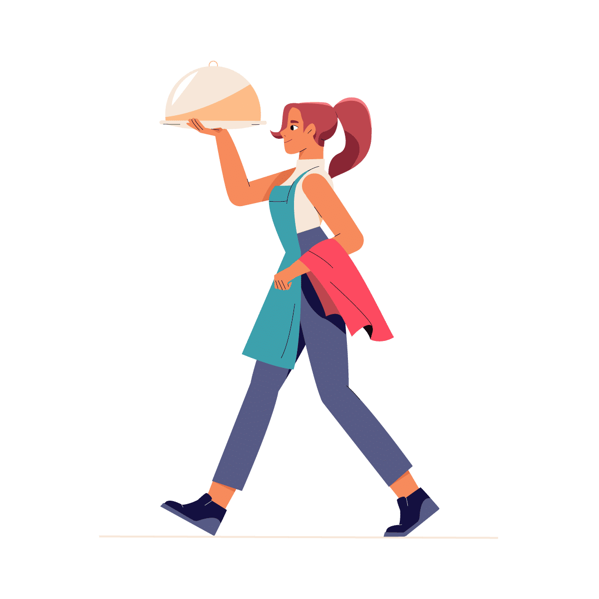 Download Waitress animation in Lottie JSON