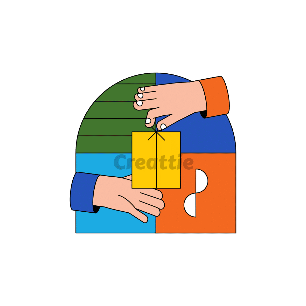 Download Gift Handover animation in Lottie JSON