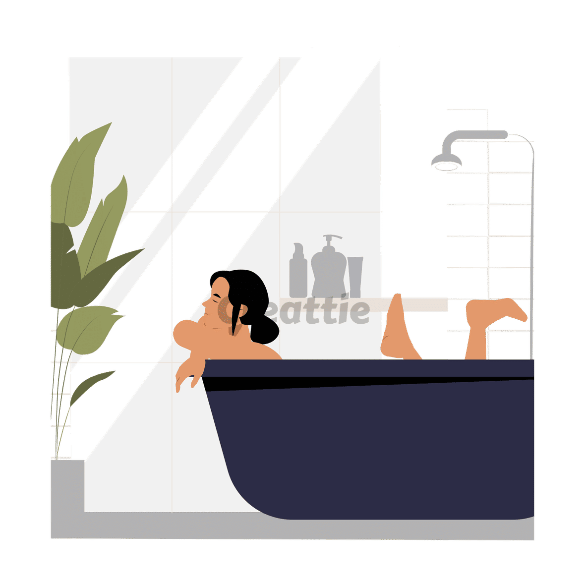 Download Soothing Bath animation in Lottie JSON