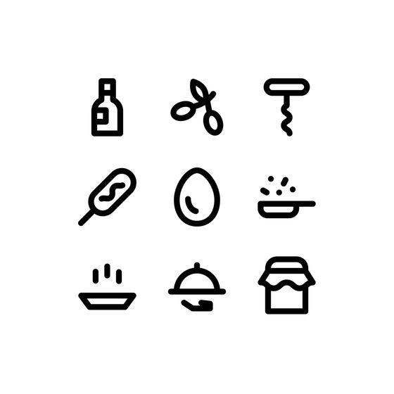 Food and Drinks System Icons Icons