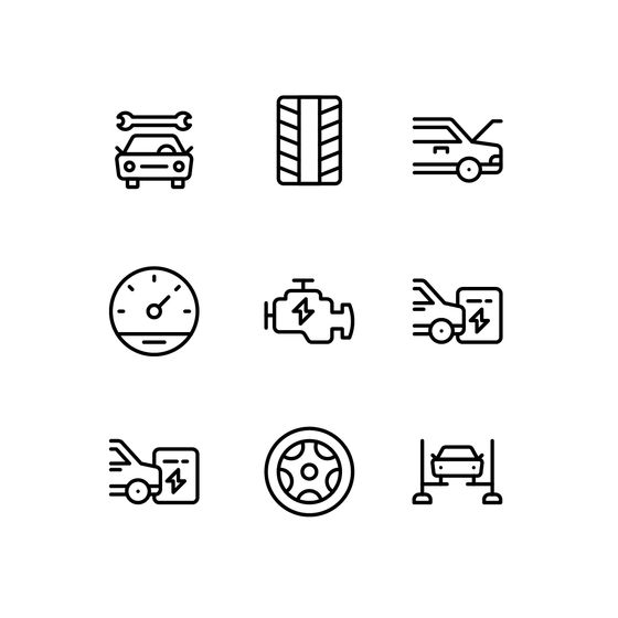Car Service and Maintenance Icons Icons