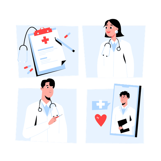 Medical and Healthcare Illustrations Illustrations