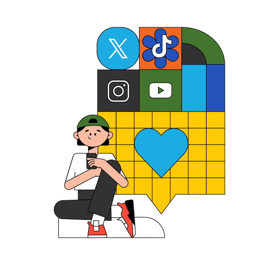 Creative Social Media Illustrations Illustrations