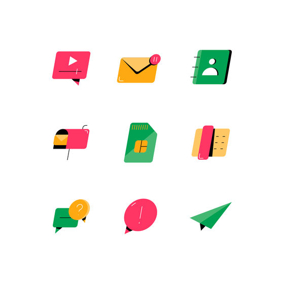 Communication Icon Set Icons
