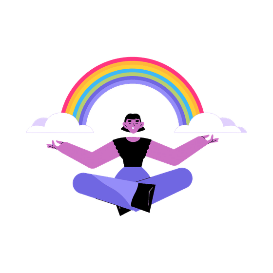 Yoga and Mental Health Illustrations Illustrations