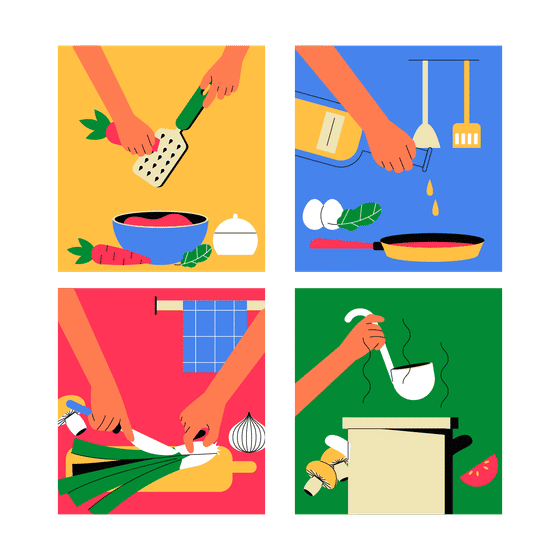Cooking Illustrations Animated Illustrations
