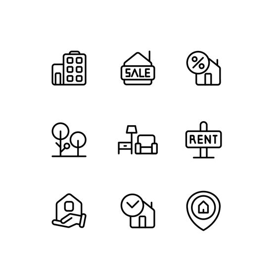 Real Estate Icons Icons