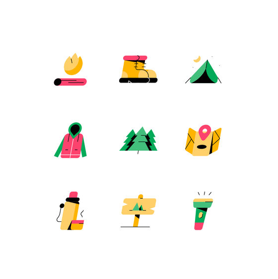 Camping Icons Icons