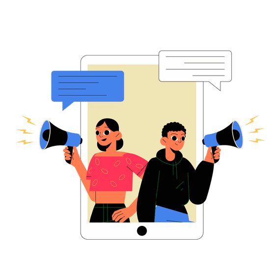 Influencing & Content Creating Illustrations Animated Illustrations