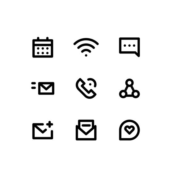 Communication System Icons Icons