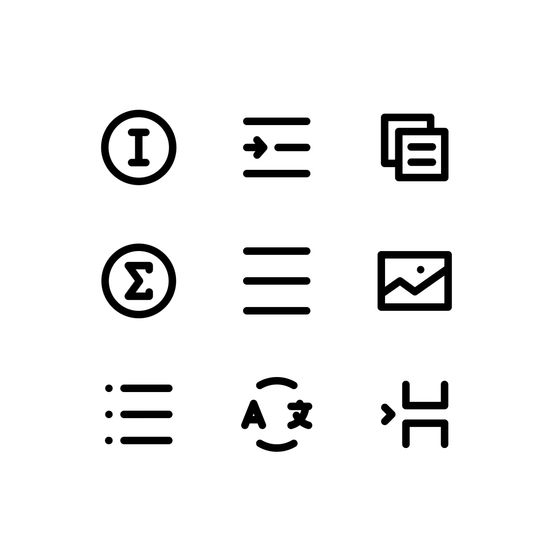 Content System Icons Icons