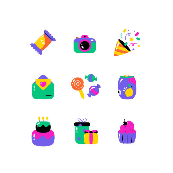 Party and Celebration Icons Icons