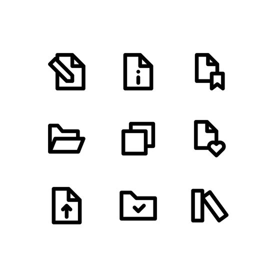 File and Folder System Icons Icons