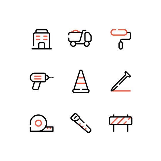 Construction Icons Animated Icons