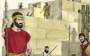 Bibel Illustrationen - Nehemia 4