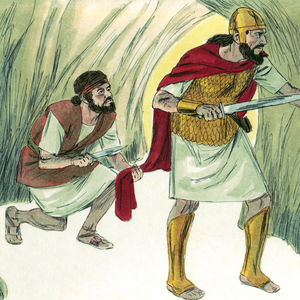 Bibel Illustrationen - 1. Samuel 24