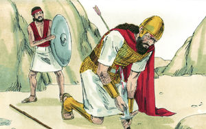Bibel Illustrationen - 1. Chronik 10