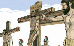 Jesus wird gekreuzigt