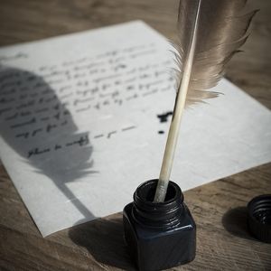 Ein Liebesbrief mit Klecksen
