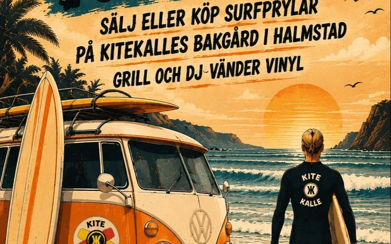 Bildbeskrivning saknas för evenemanget: Bakluckeloppis för surfare