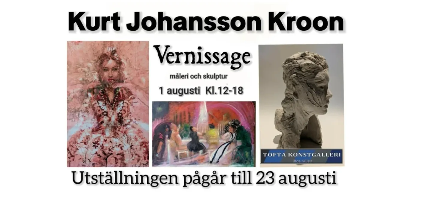 Vernissage med Kurt Johansson Kroon i huvudgalleriet - Utställningar evenemang i Varberg