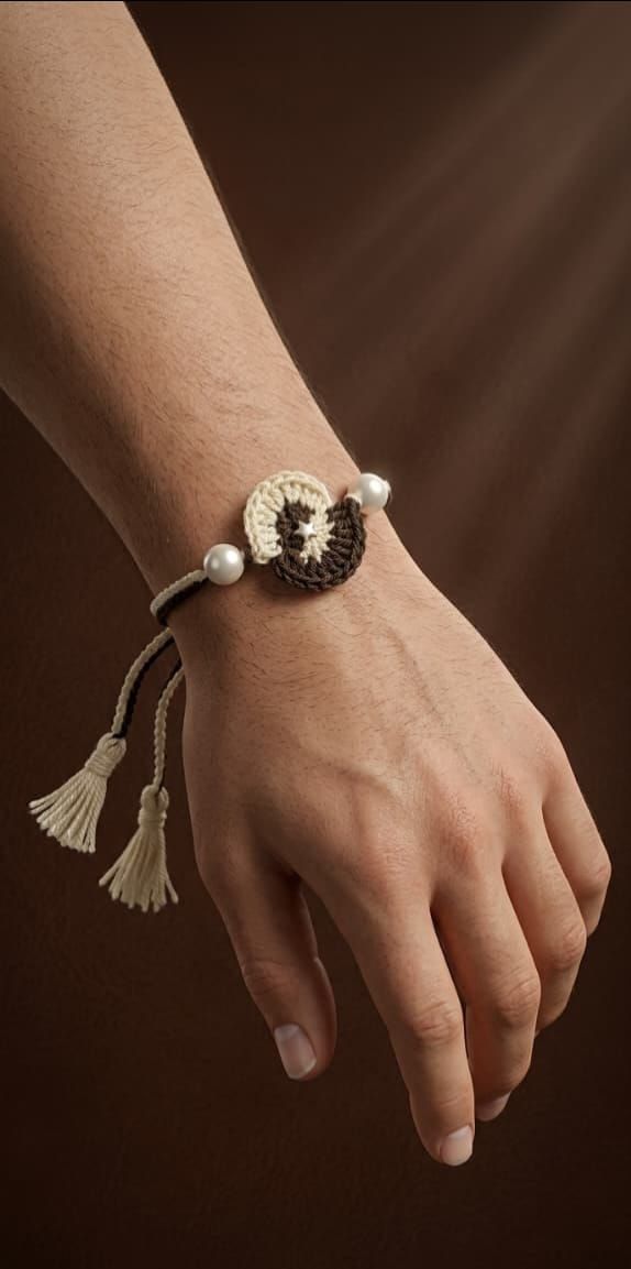 Brown Cream Rakhi – view 1