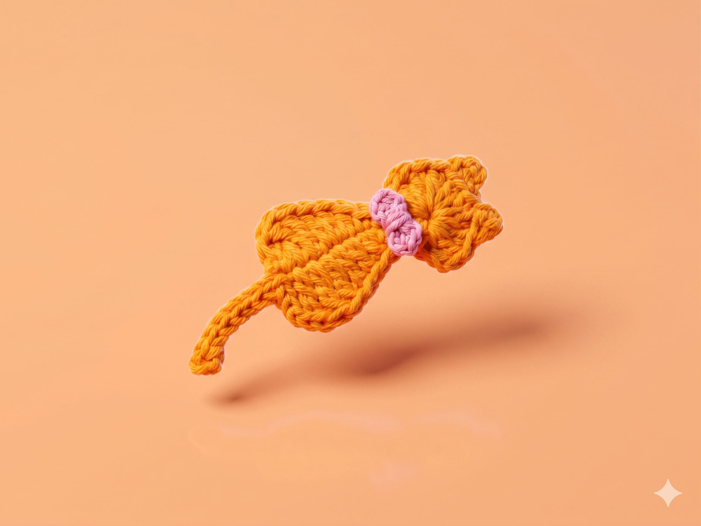 Orange cat keychain – view 1