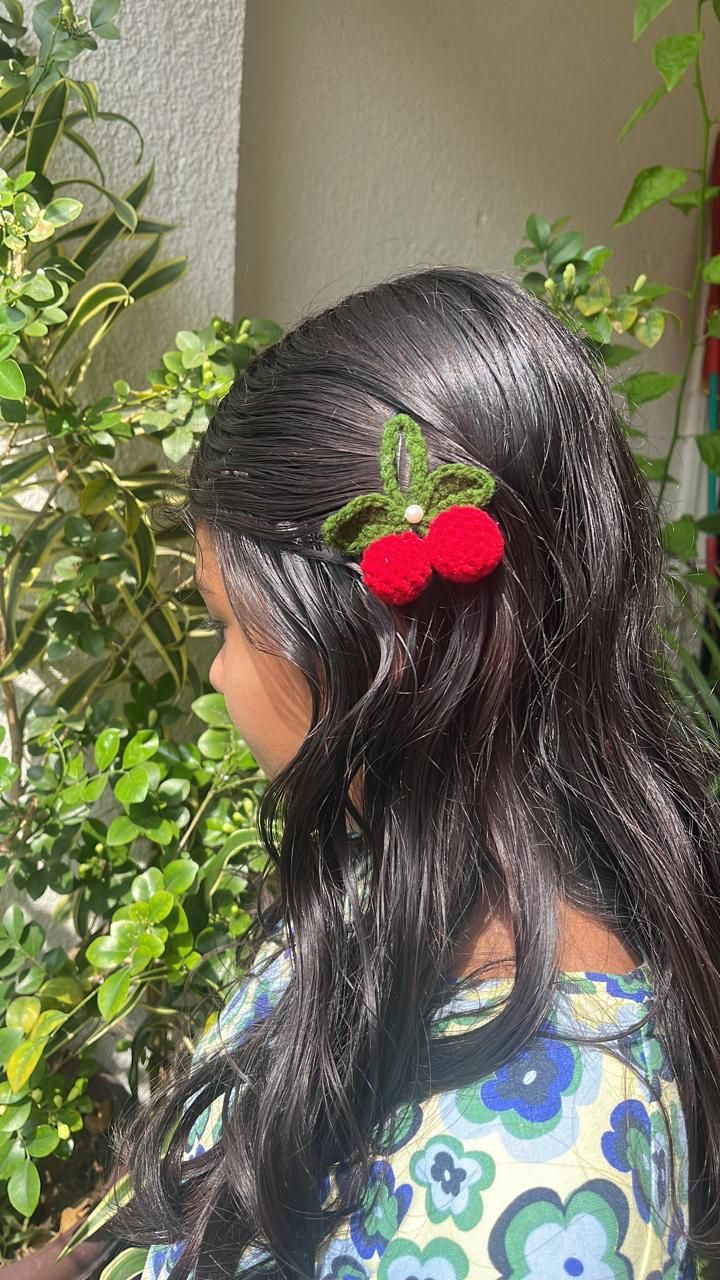 Cherrry Hair Clip pair – view 1
