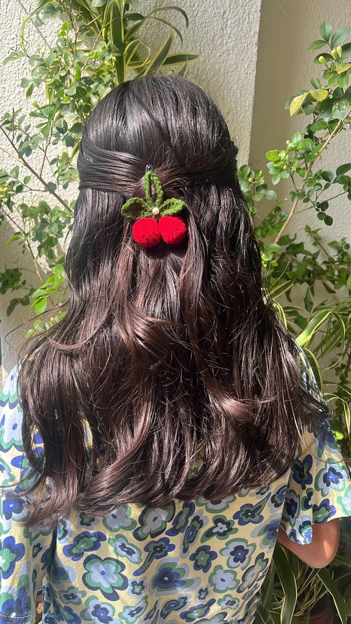 Cherrry Hair Clip pair – view 2