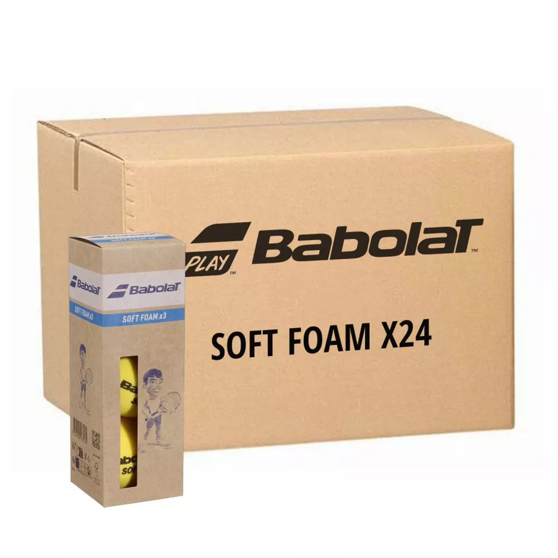 کارتون ۲۴ تایی توپ تنیس بابولات Soft Foam
