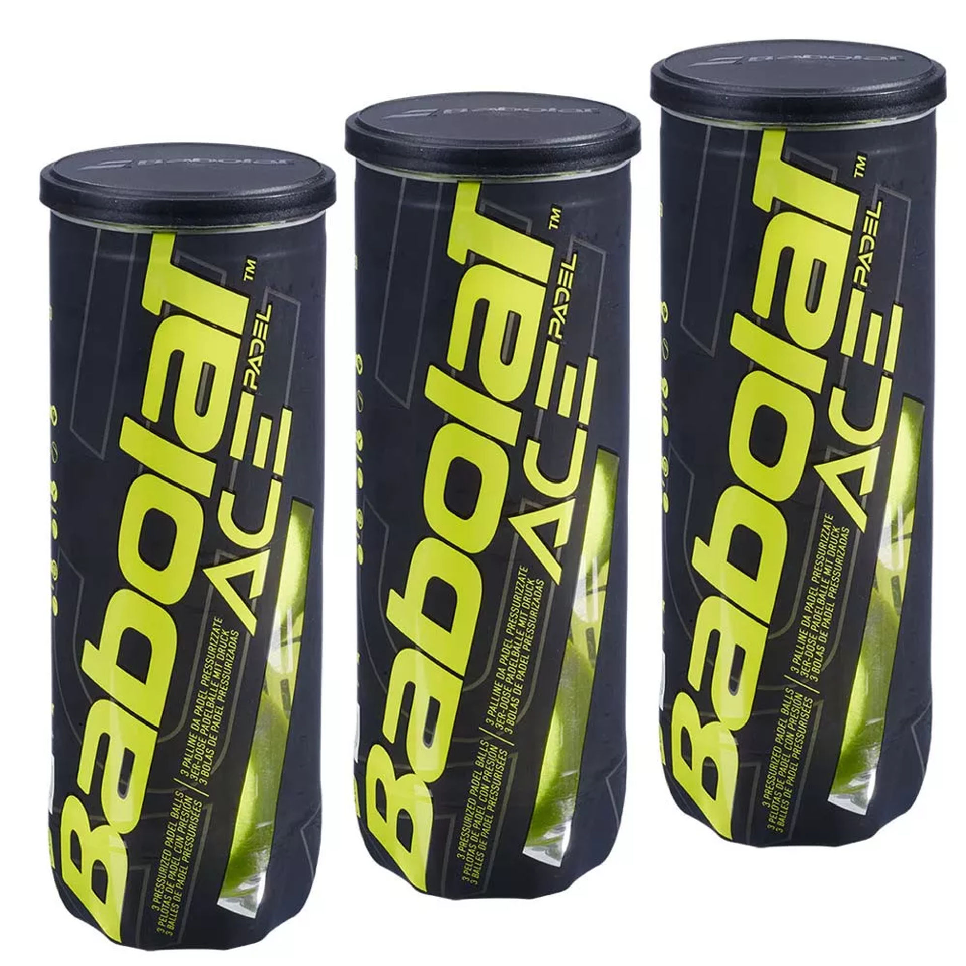 قوطی سه تایی توپ پدل بابولات Ace Padel x 3