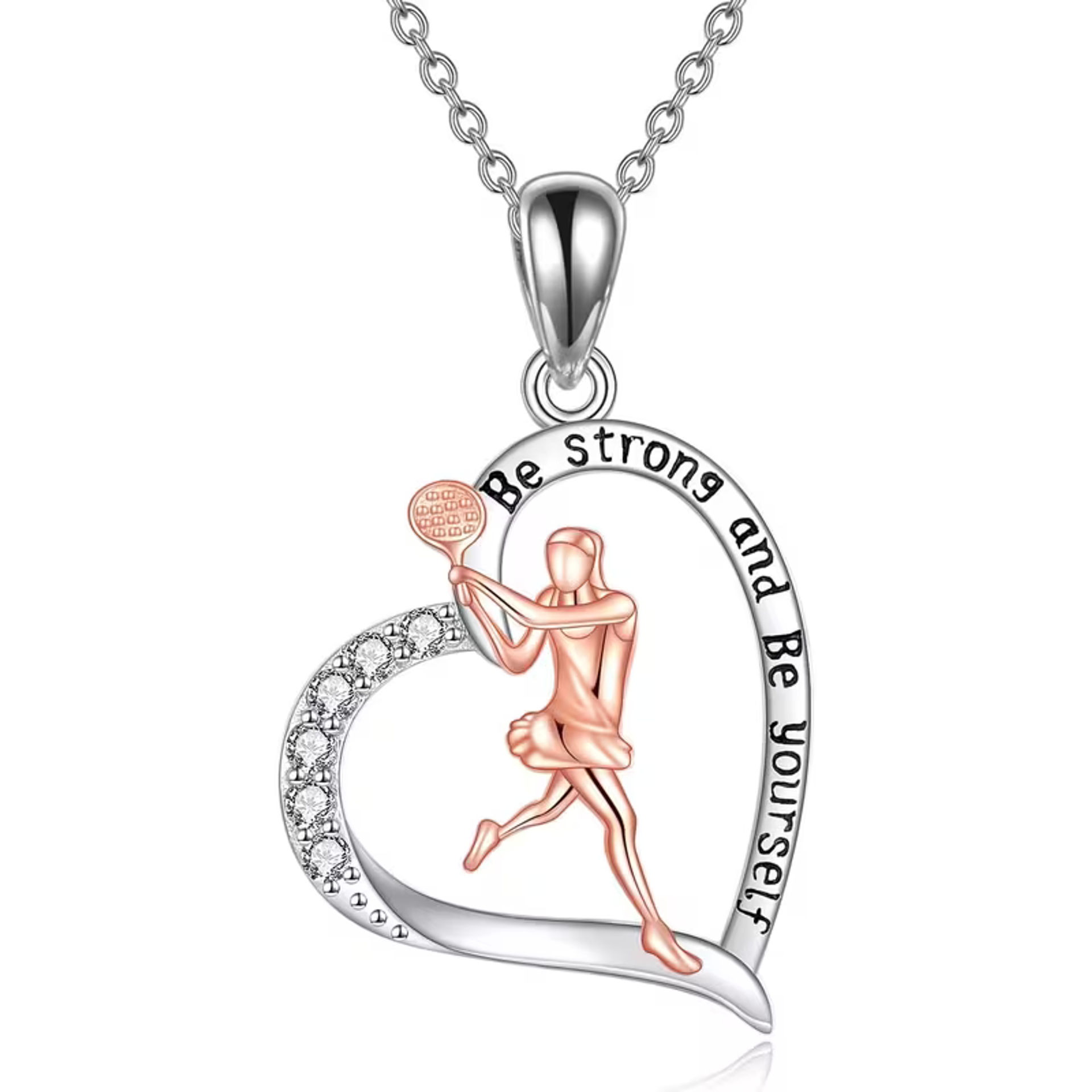 آویز تنیس تنادور 925 Sterling Silvery Tennis Chain Pendant - تصویر 2