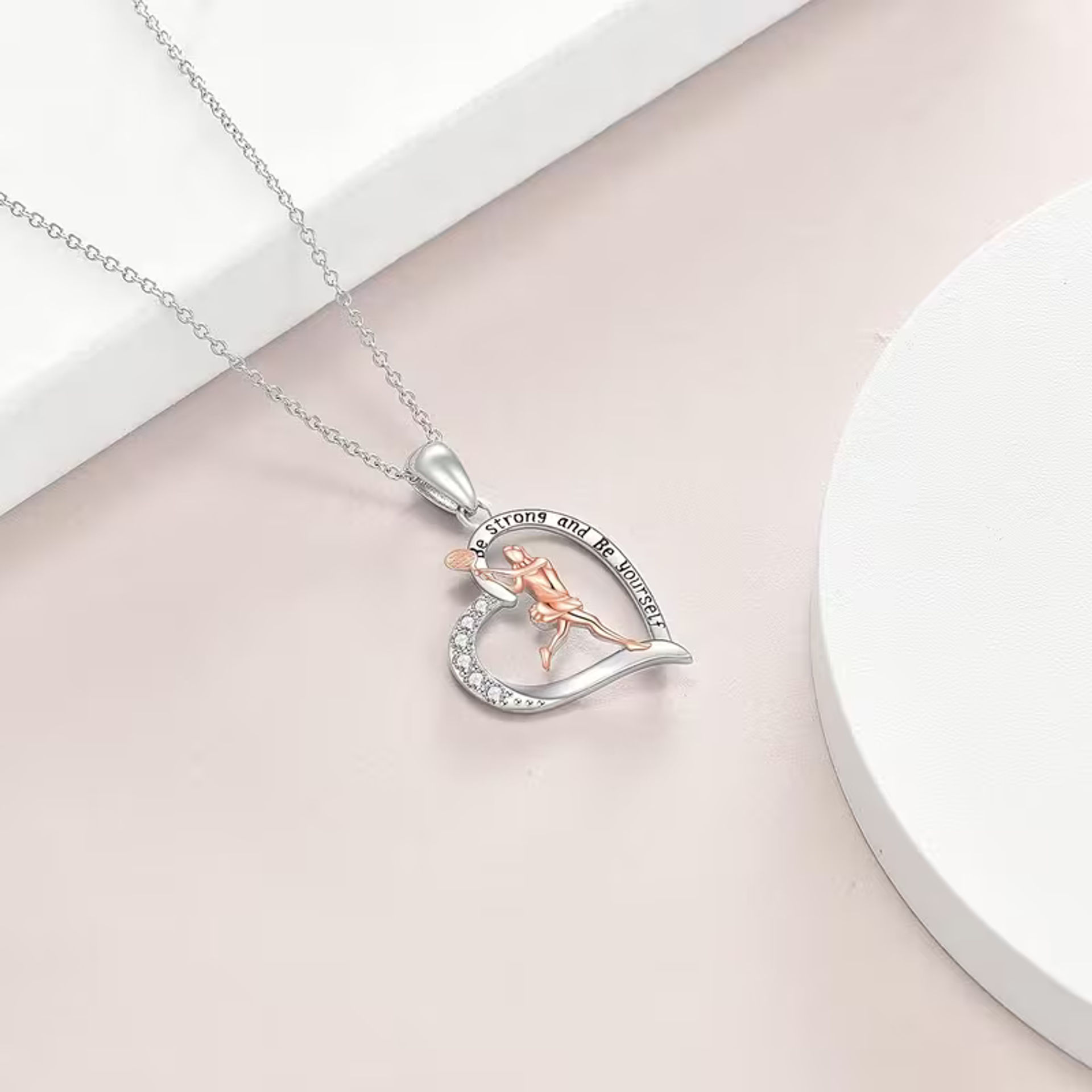 آویز تنیس تنادور 925 Sterling Silvery Tennis Chain Pendant