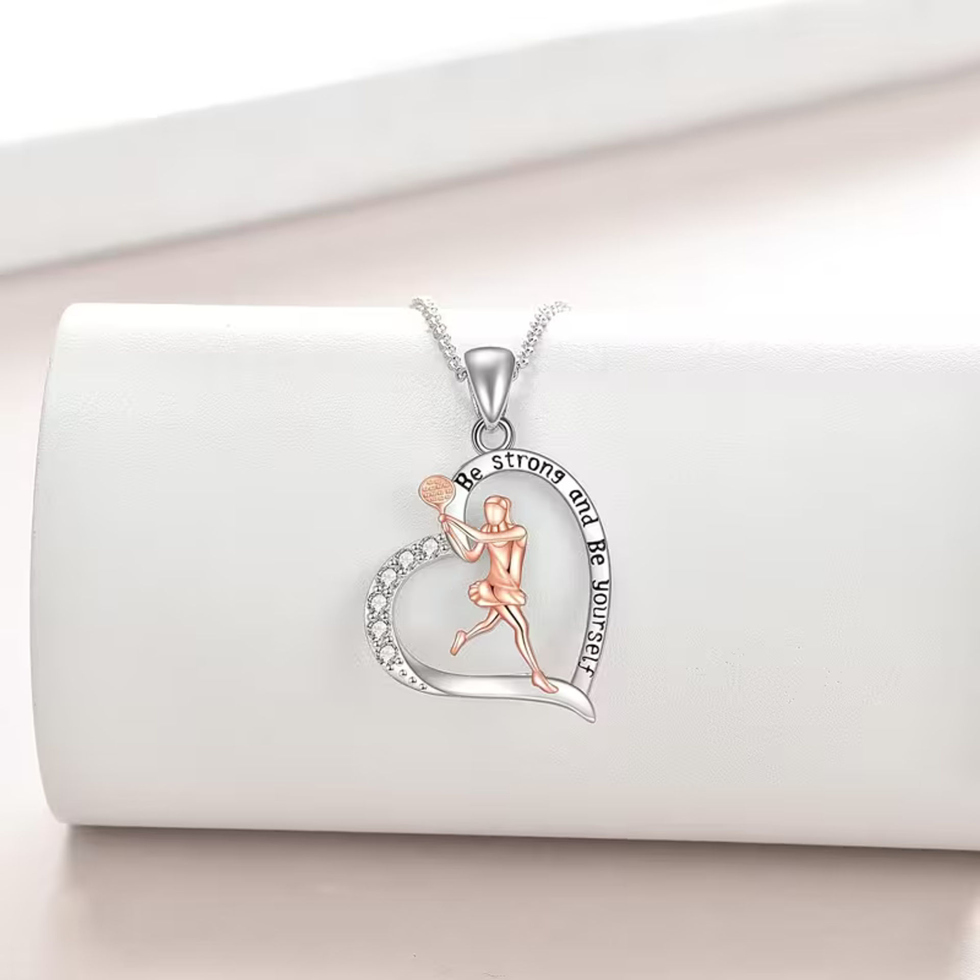 آویز تنیس تنادور 925 Sterling Silvery Tennis Chain Pendant - تصویر 3