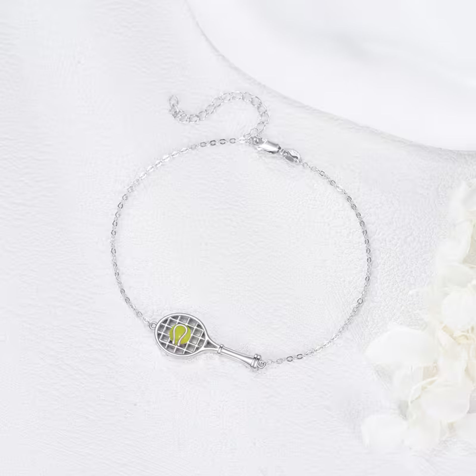 دستبند تنیس تنادور 925 Sterling Silvery Tennis Bracelet