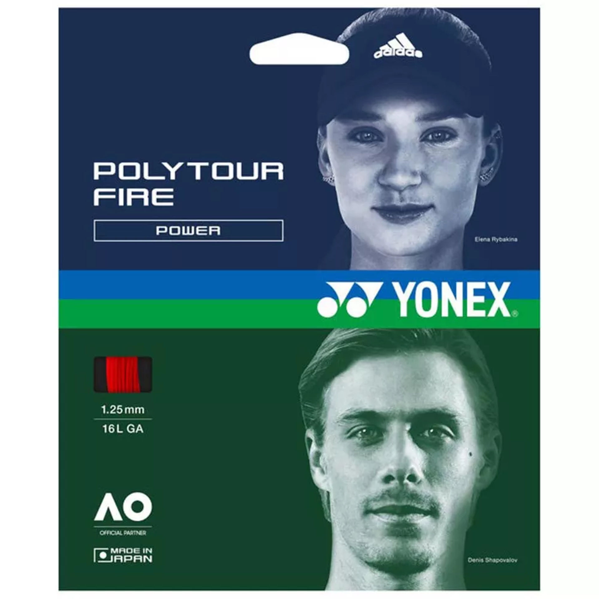 زه تنیس یونکس Poly Tour Fire (12m)