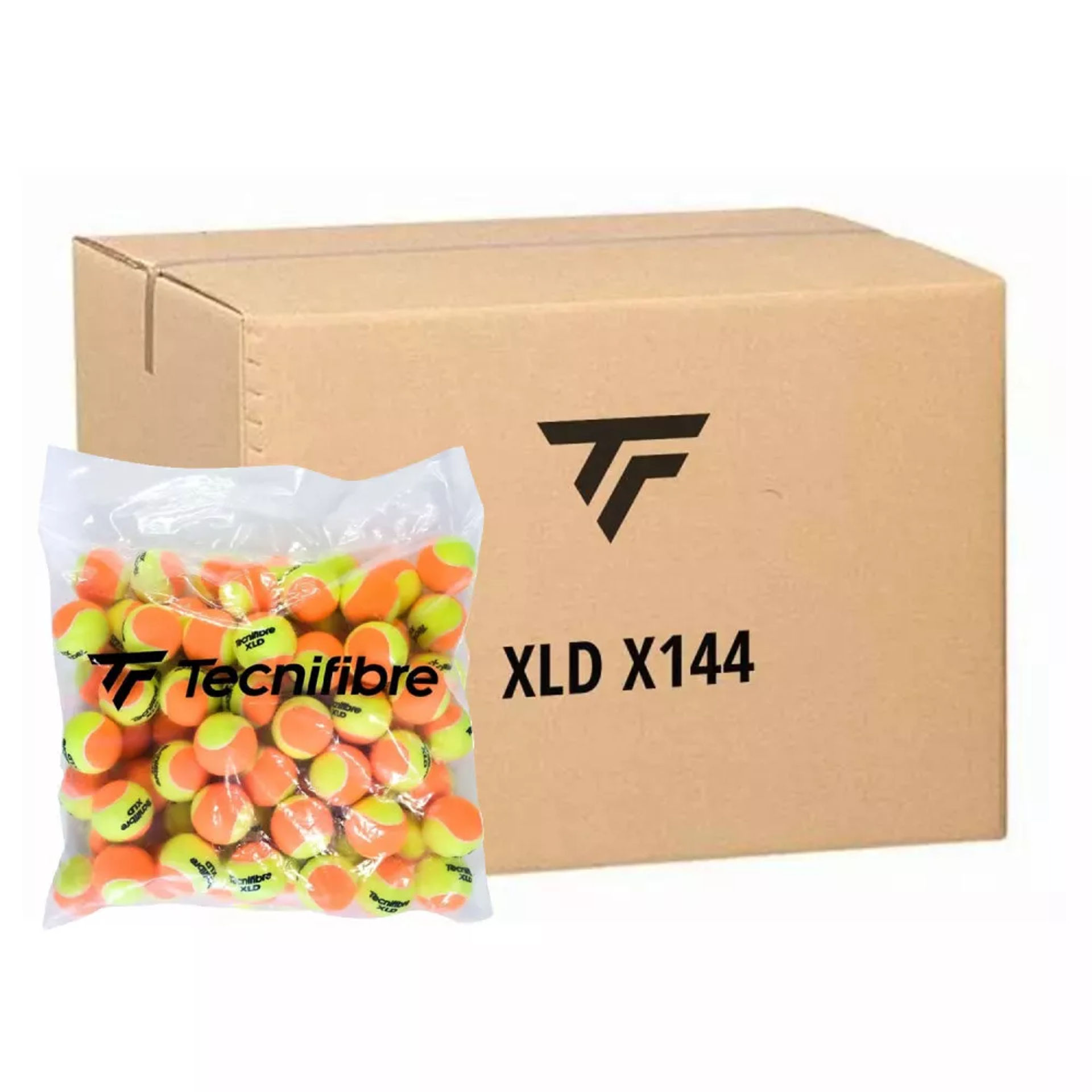 کارتون ۱۴۴ تایی توپ تنیس تکنیفایبر XLD Bicolor