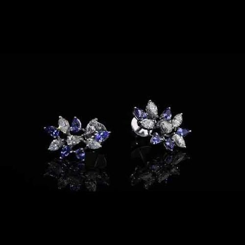 Diamond & Tanzanite Studs