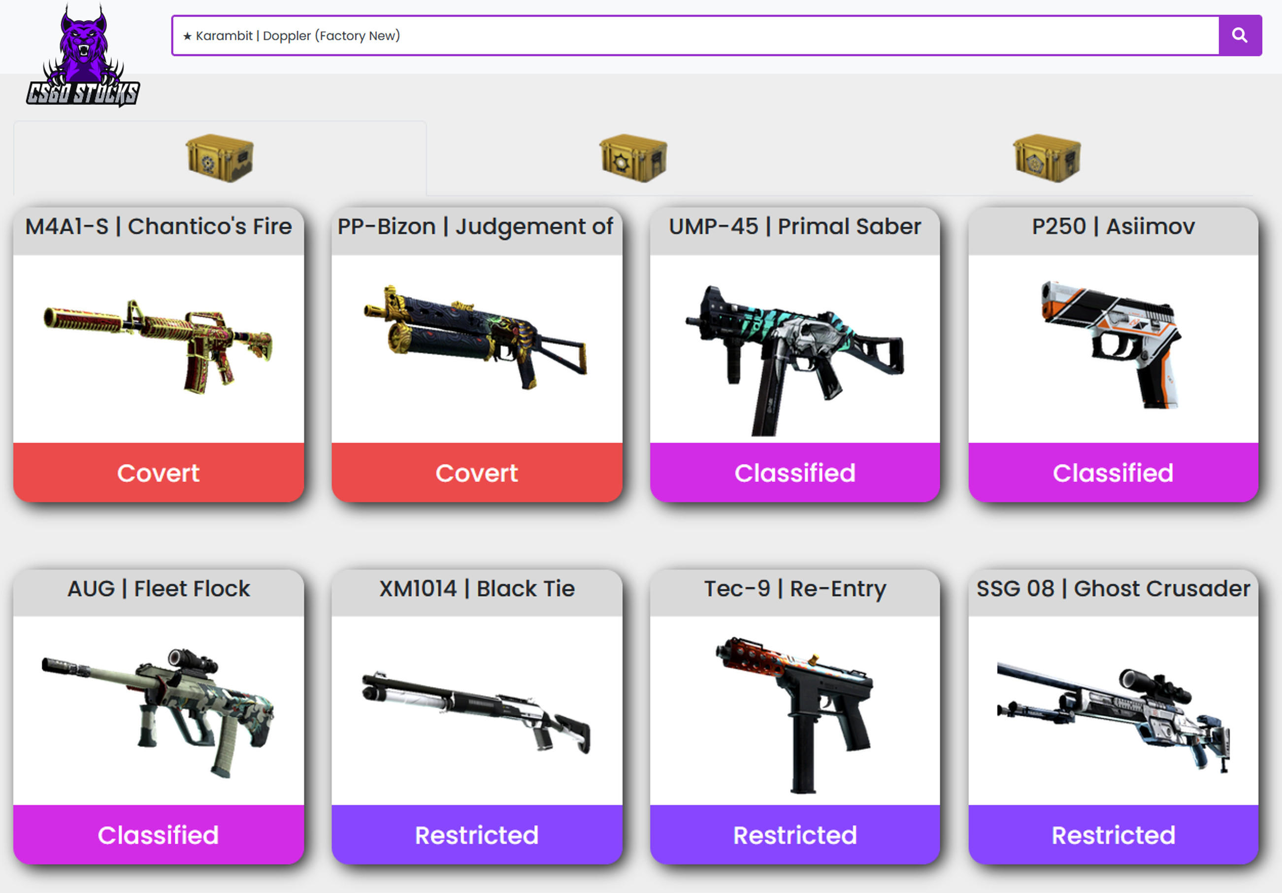 CSGO Database - CS:GO skins, knives, cases and more