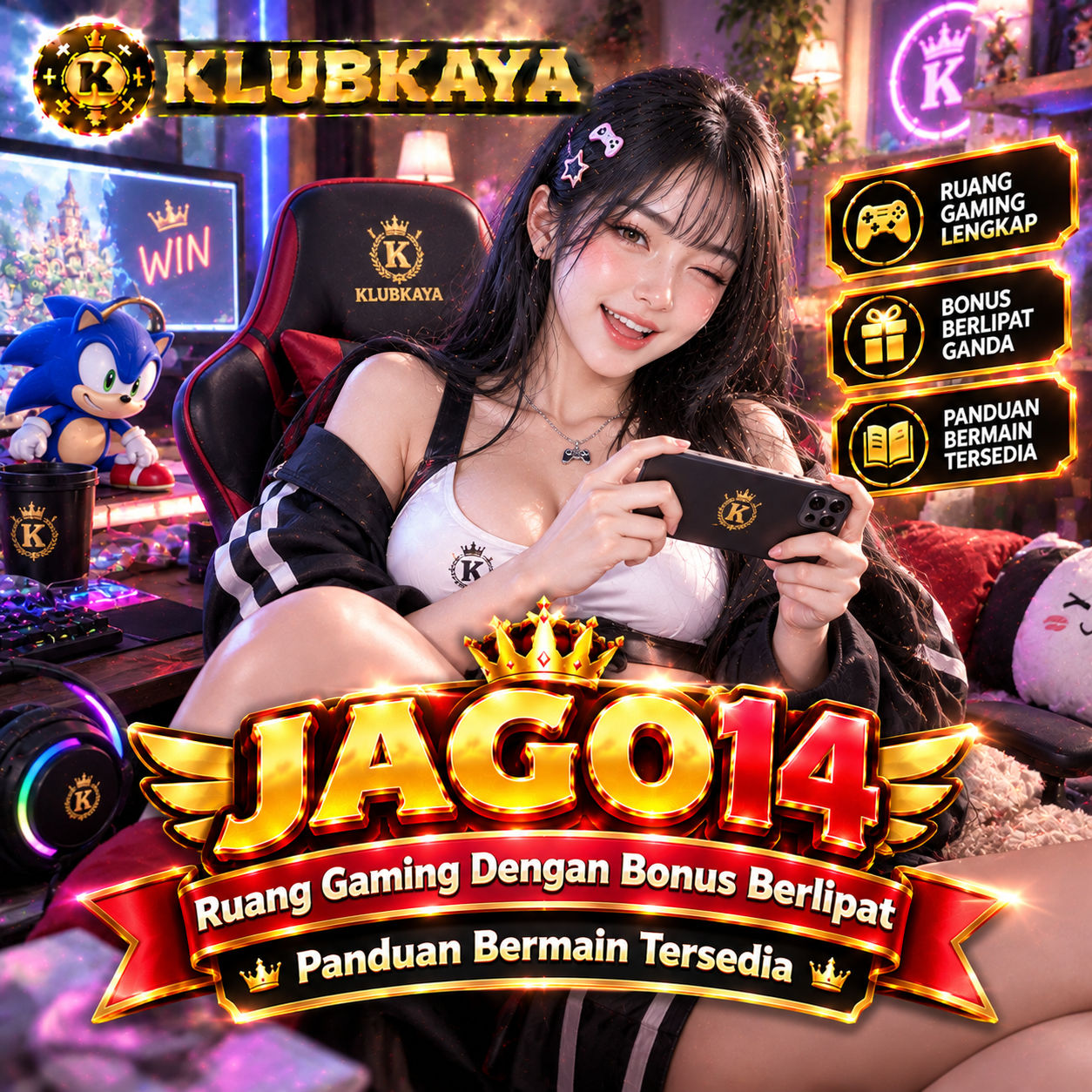 JAGO14 房 Ruang Gaming Dengan Bonus Berlipat Panduan Bermain Tersedia