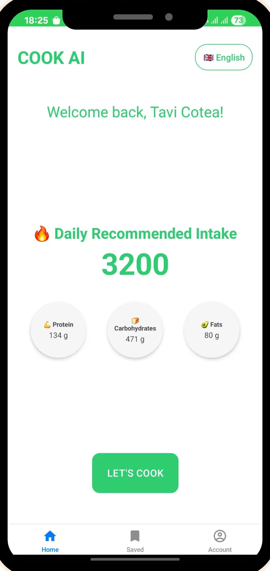 Cook AI - Recipe Generator Screenshot