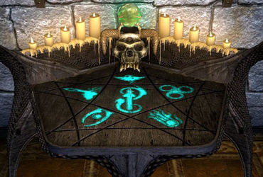 Magical Enchantment Table from Skyrim Transforms Hobbyist's Reality