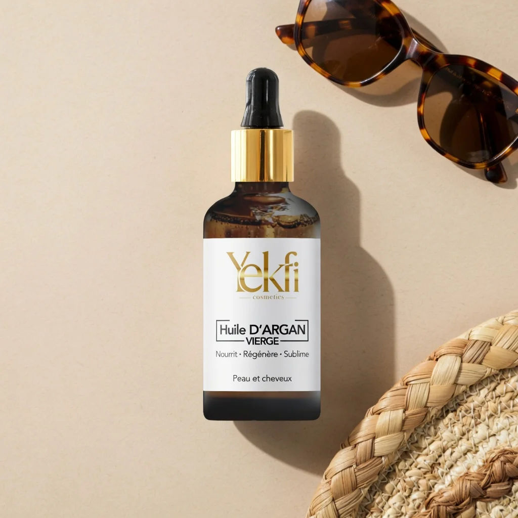 Huile d'argan 100% pure non torréfiée – riche en Vitamine E & Oméga 6-9 – 100 ml
