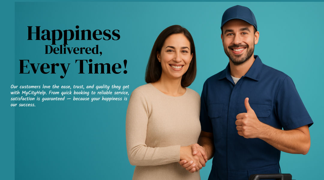 User using My City Help app